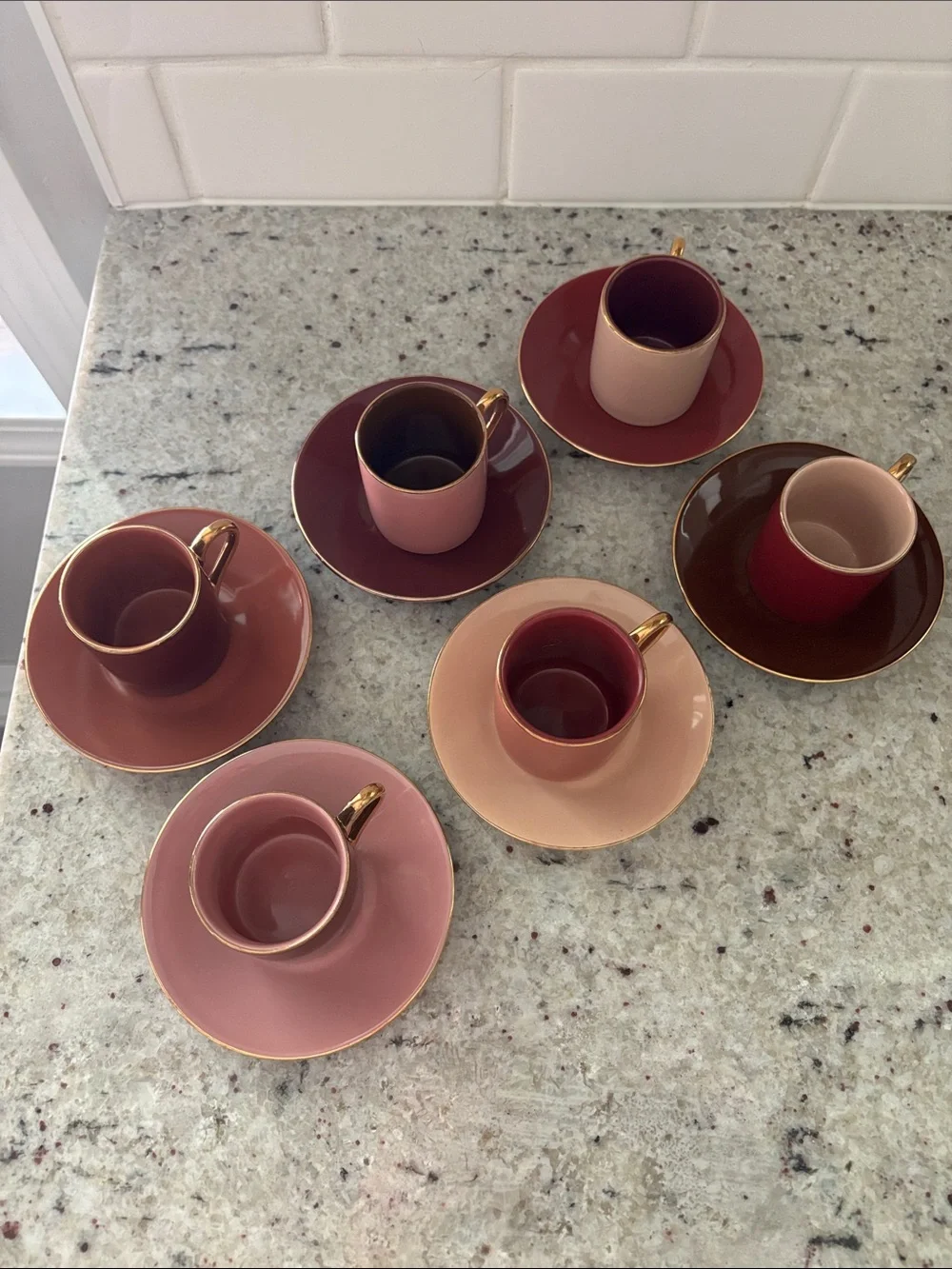 Classic Coffee & Tea espresso cups and saucers set